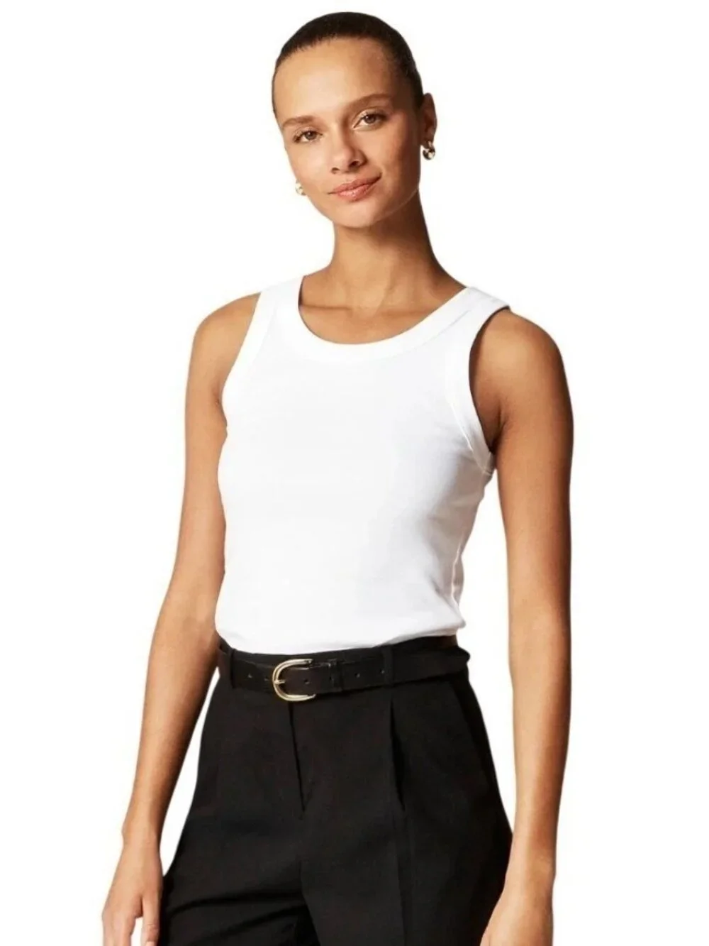 J. Crew White New Perfect Fit High Neck Tank Top XS NWT